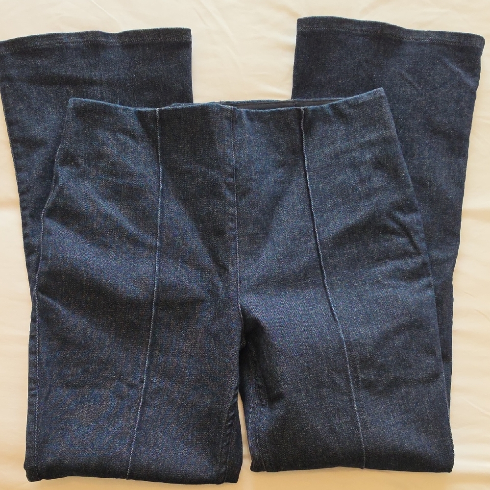 NWT SPANX Women's Dark Blue Flare Jeans